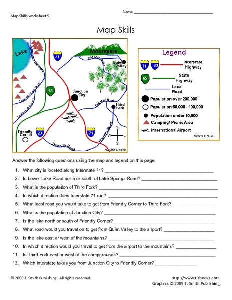 Map Skills Worksheet 5 Lesson Plan For 3rd 5th Grade Lesson Planet