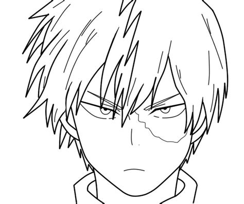 Todoroki Coloring Pages Coloring Home