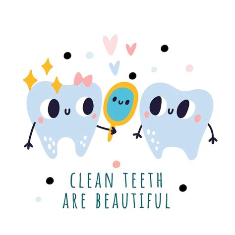 Premium Vector Children Dentistry Banner Cartoon Teeth Characters