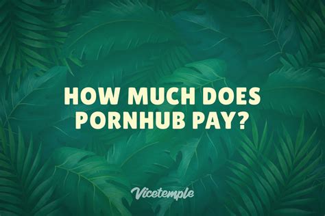 How Much Does Pornhub Pay How To Get Paid Vicetemple