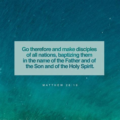 Matthew 2819 So You Must Go And Make Disciples Of All Nations Baptize