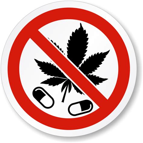 Although health care providers can use it for valid medical purposes, such as local. No Drugs No Marijuana ISO Prohibition Symbol Label, SKU ...