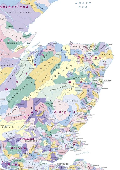 Map Of Clans In Scotland World Map