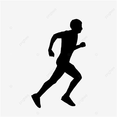 Orang Berlari Menjalankan Pria Clipart Hitam Lari Png Transparan