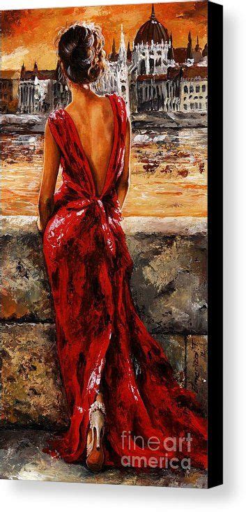 Lady In Red 34 I Love Budapest Canvas Print Canvas Art By Emerico