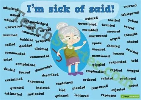 What's another word for what's the opposite of. I'm sick of said | Grammar | Pinterest | I'm sick