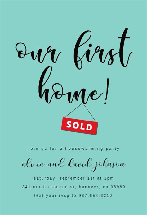 Our First Home Housewarming Invitation Template Free Greetings