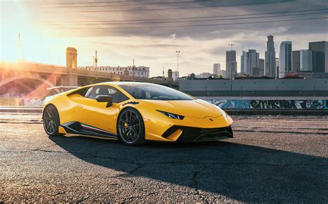Download 3840x2400 Wallpaper Lamborghini Huracan Yellow Sports Car