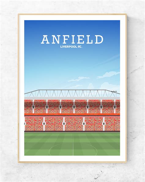 Liverpool Print Anfield Poster Stadium Art Hill View Prints