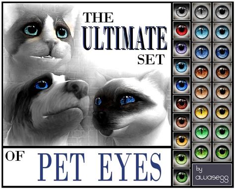 Mod The Sims The Ultimate Pet Eyes 12 Sets