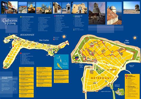 Tourist Map Cartagena Colombia