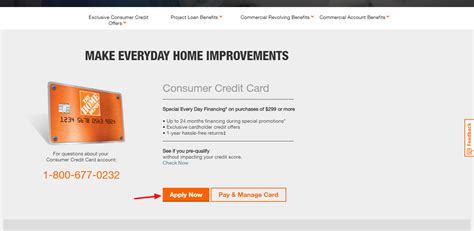 Home depot also regularly features other special financing offers that can give you special financing for up to 24 months. www.homedepot.com/c/Credit_Center - Payment Guide For Home Depot Credit Card Bill Online