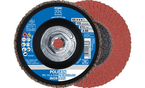 Polifan Flap Discs Performance Line Sg A Cool Sg Inox Alu