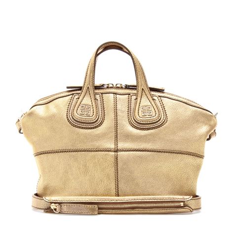 Here offers all kinds of gold leather handbags with the unique styles. Givenchy Nightingale Micro Mini Metallic Leather Handbag in Gold | Lyst