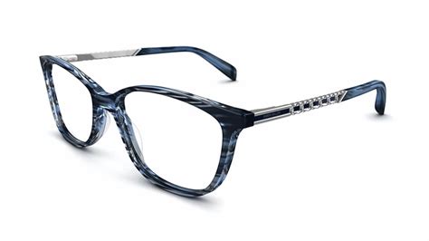 karen millen women s glasses km 111 blue angular plastic acetate frame 249 specsavers australia
