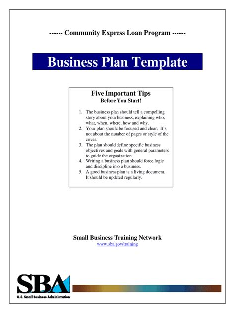 Sba Business Plan Template Fill Out And Sign Online Dochub
