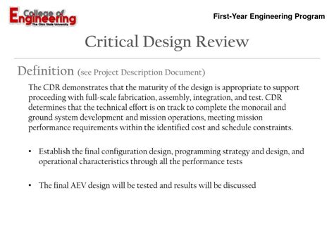ppt critical design review cdr powerpoint presentation free download id 2403231