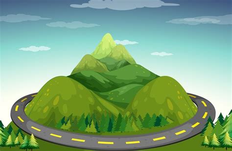 Road And Mountain 521529 Vector Art At Vecteezy