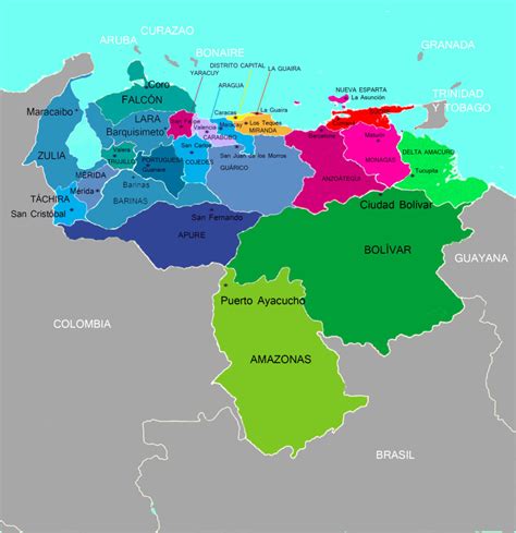 Arriba 90 Foto Mapa De Venezuela Con Sus Regiones El último
