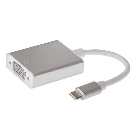 Maplin Usb C Male To Vga Female Adapter White Chargers And Adapters