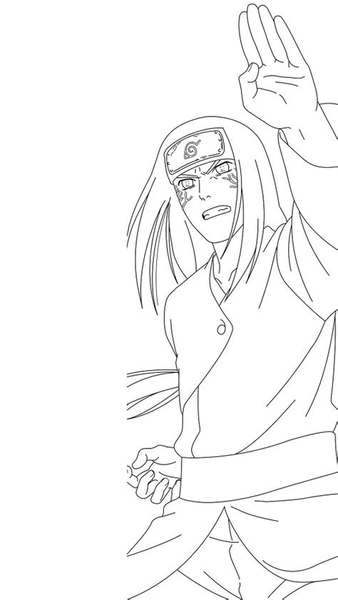 Neji With Byakugan Coloring Page Free Printable Coloring Pages For Kids