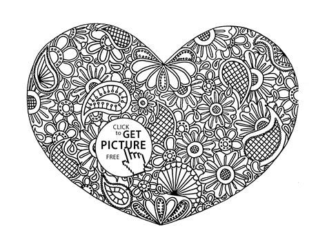 Heart Coloring Pages For Girls