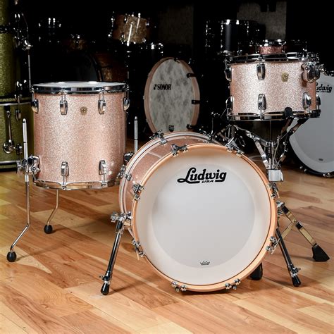 Ludwig Classic Maple 121418 3pc Drum Kit Champagne Sparkle