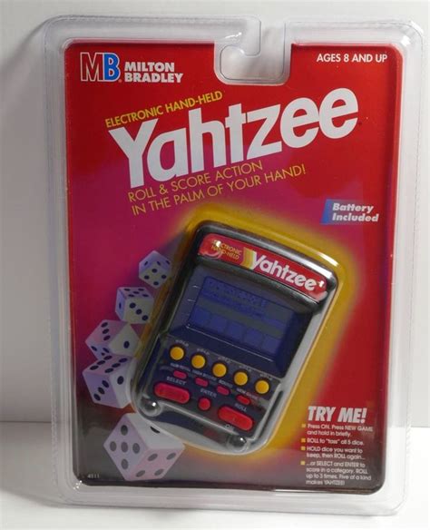 Milton Bradley 1995 Yahtzee Pocket Travel Electronic Handheld Game