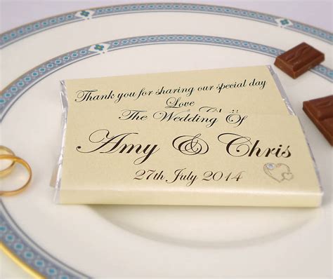 Personalised Heart Wedding Favours By Tailored Chocolates And Ts