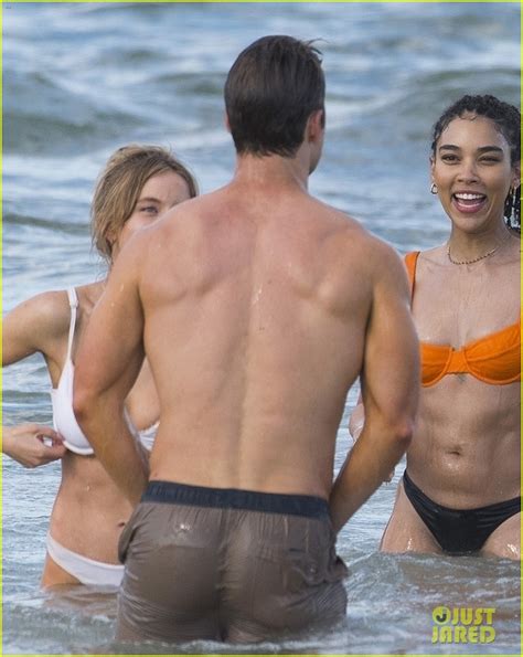 Sydney Sweeney Hits The Beach In White Bikini For Rom Com Beach Scene With Glen Powell Photos