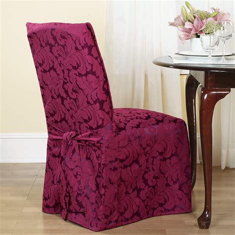 Chair covers & slipcovers : Sure Fit Scroll Classic Dining Chair Skirted Slipcover ...