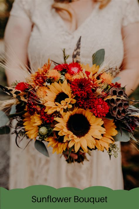 Making your diy wedding bouquet: Sunflower bride bouquet | Fall wedding mums, Fall ...