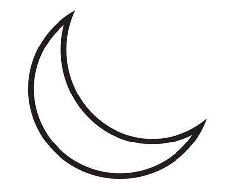 Crescent Moon Drawing Moon Clipart Outline Bochicwasure