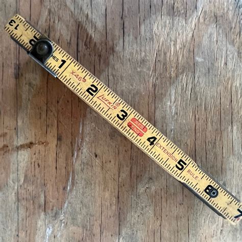Vintage Lufkin X46 Red End Extension Rule Folding Ruler Made In Usa