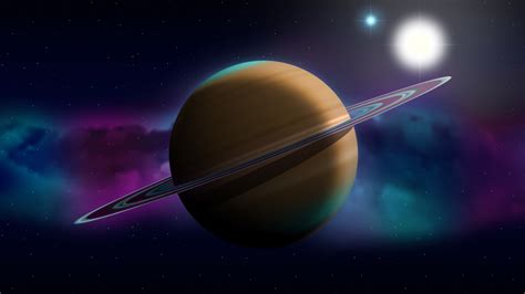 Download Wallpaper 1366x768 Saturn Planet Space Digital Art Tablet