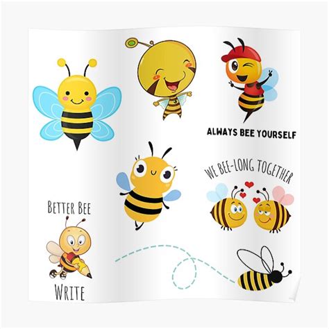 Bee Puns Sticker Pack Bee Puns Honey Puns Funny Bee Puns Bee