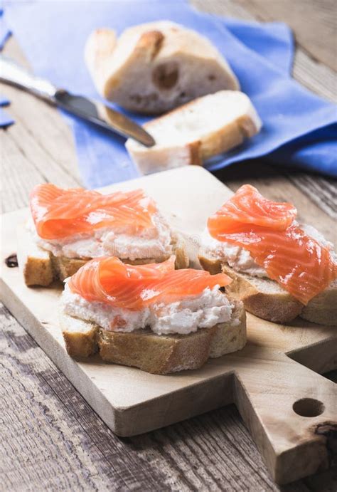 Open Sandwich With Smoked Salmon Stock Image Image Of Organic Bread