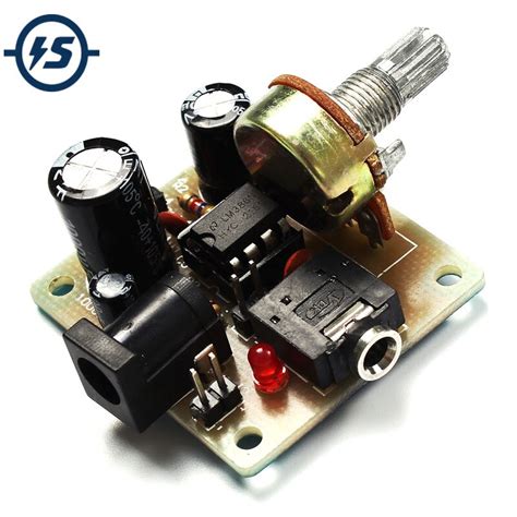 Greenwoodhomer Lm386 Diy Mini Amplifier Board Module Compact 3v 12v