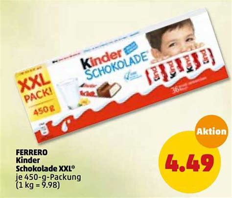 Ferrero Kinder Schokolade Xxl Angebot Bei Penny 1prospektede