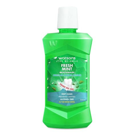 buy watsons watsons fresh mint mouthwash 500ml with special promotions watsons vn