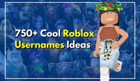 750 Cool Roblox Usernames List For Girls And Boys