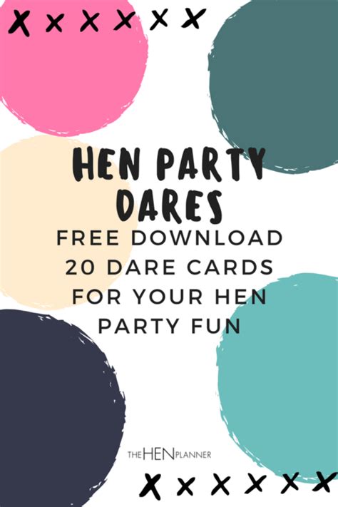 34 Best Hen Party Dares And Free Dare Cards Party Dares Awesome