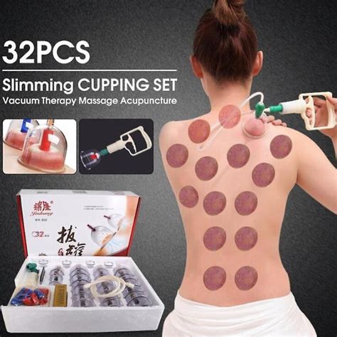32 Cups Cupping Set With Pump Hijama Cupping Therapy Set Acupoint Massage Kit Professional