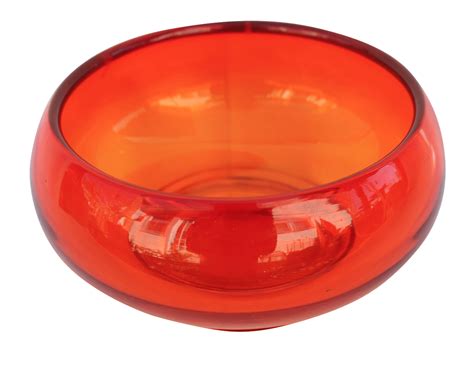 Retro Orange Glass Bowl Chairish
