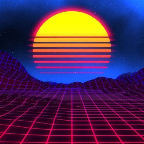 Retro Sunset Live Wallpaper Retro Delorean Animated Loop Sun
