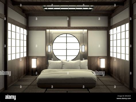 Bedroom Modern Zen Interior Design With Decoration Japanese Style3d