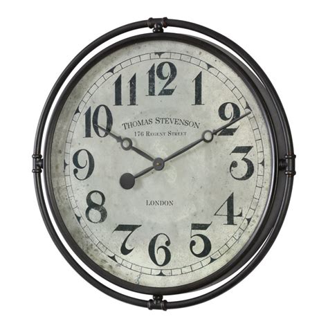 Nakul Industrial Wall Clock In Gray By Uttermost