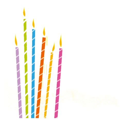 Birthday Cake Candle Graphic Design Color Thin Candles Png Download