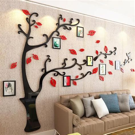 Innovative 3d Acrylic Wall Stickers Decorative Picture Frames Trees