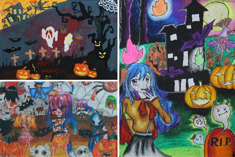 99 tranh vẽ Halloween đẹp nhất 2022 Cách vẽ tranh Halloween đơn giản